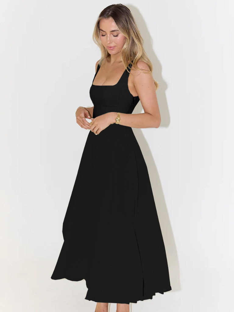 Kamelia - Elegancka Sukienka Bez Rękawów