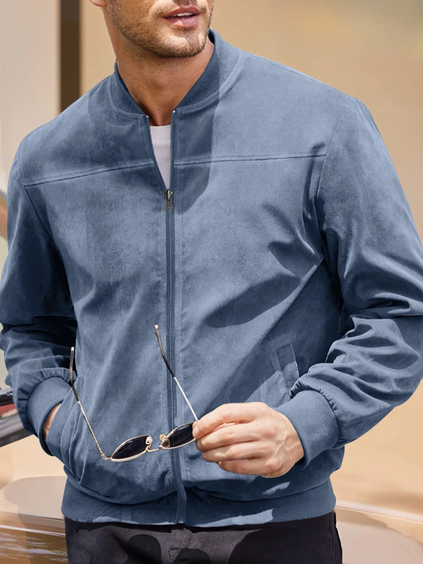Élian – Elegancki skórzany bomber męski
